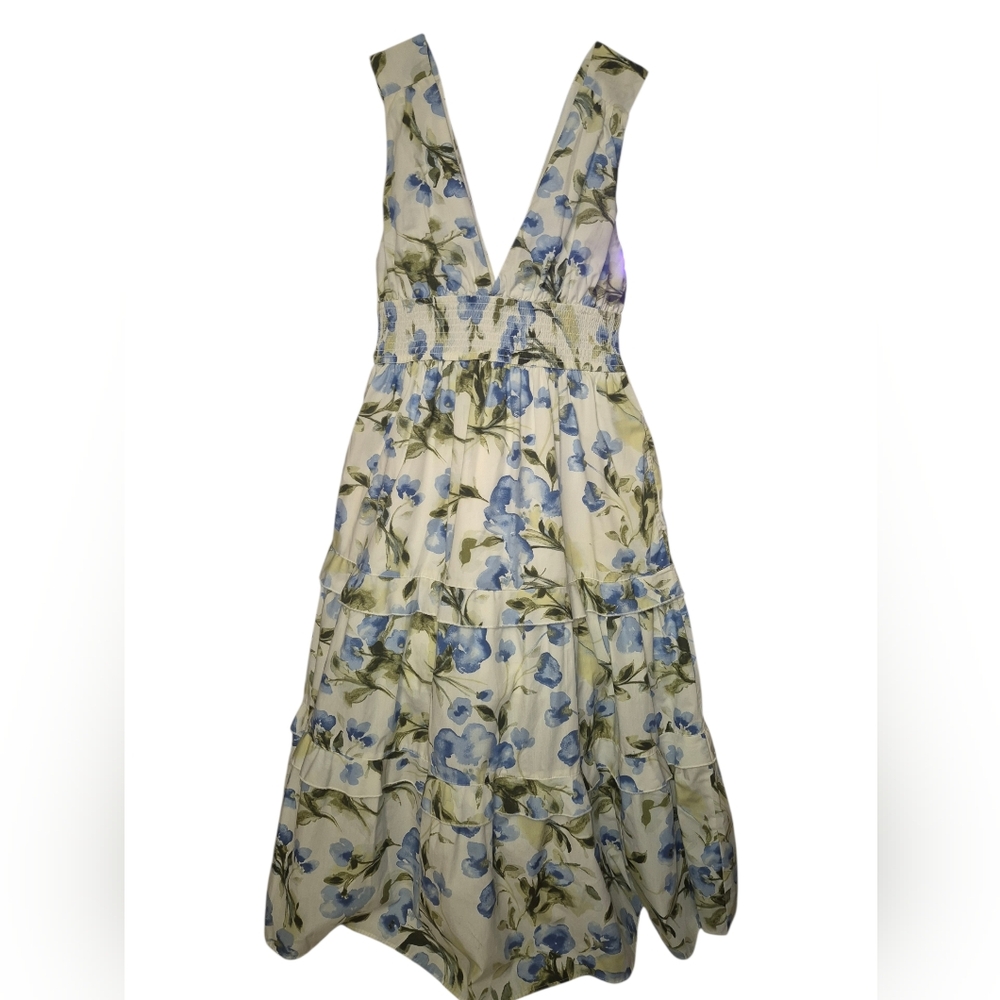 Abercrombie & Fitch Tiered Floral Maxi Dress Women's Size L